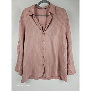 Women's Zara,relaxed comfort button up, Oversized,szM, blouse